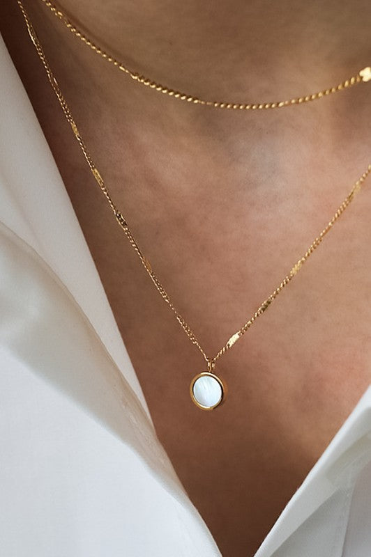 18K Non Tarnish Dainty Pendant Necklace