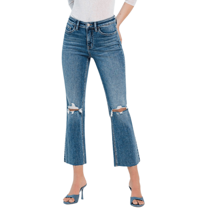 Marie Crop Flare Jean
