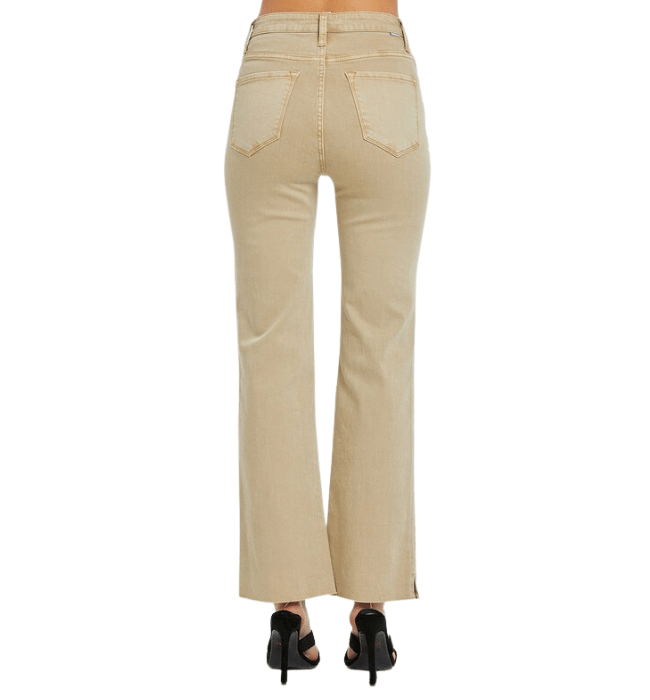 Shea  Raw Hem Straight Leg Pants