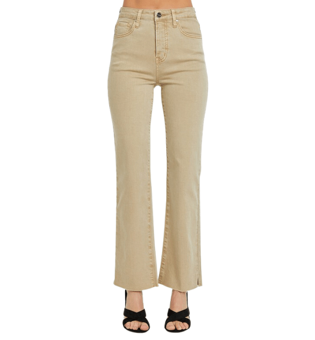 Shea  Raw Hem Straight Leg Pants