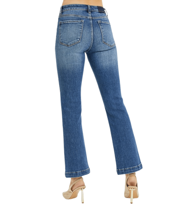 Chase High Rise Bootcut Patch Pocket Jeans