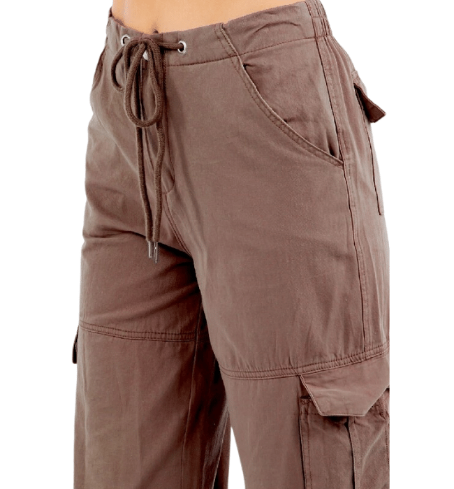 Cinnamon Wide Leg Cargo Pants