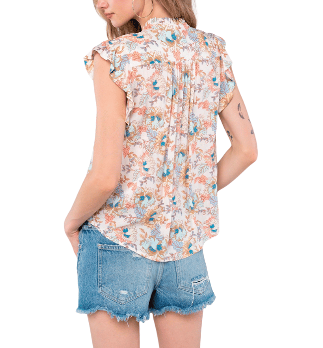 Solana Flutter Sleeve Top