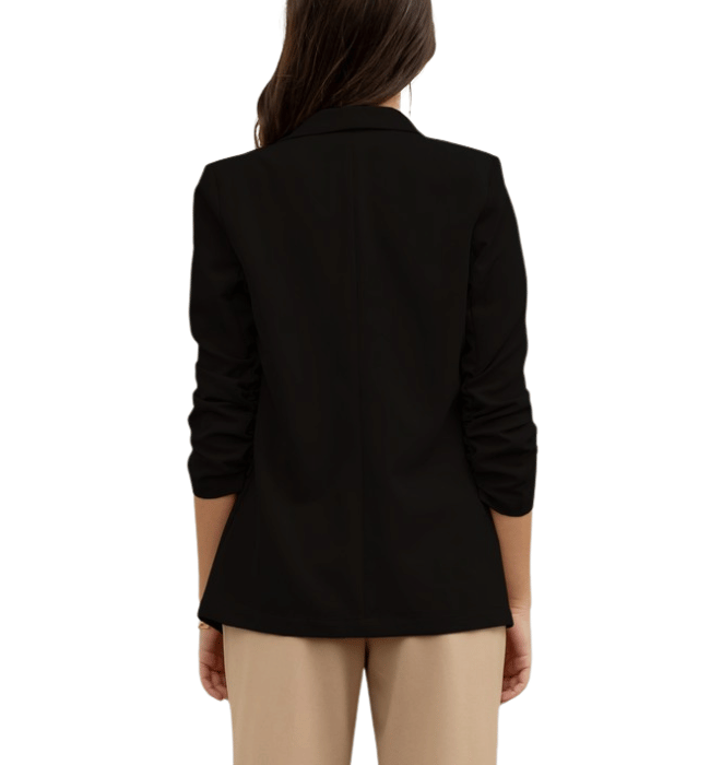 Paula Ruched Sleeve Blazer