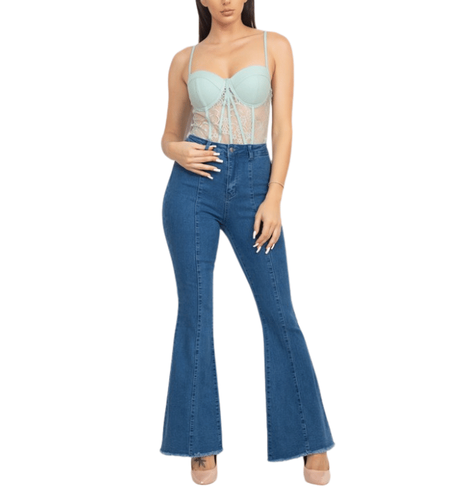 Sage Green Corset Bodysuit