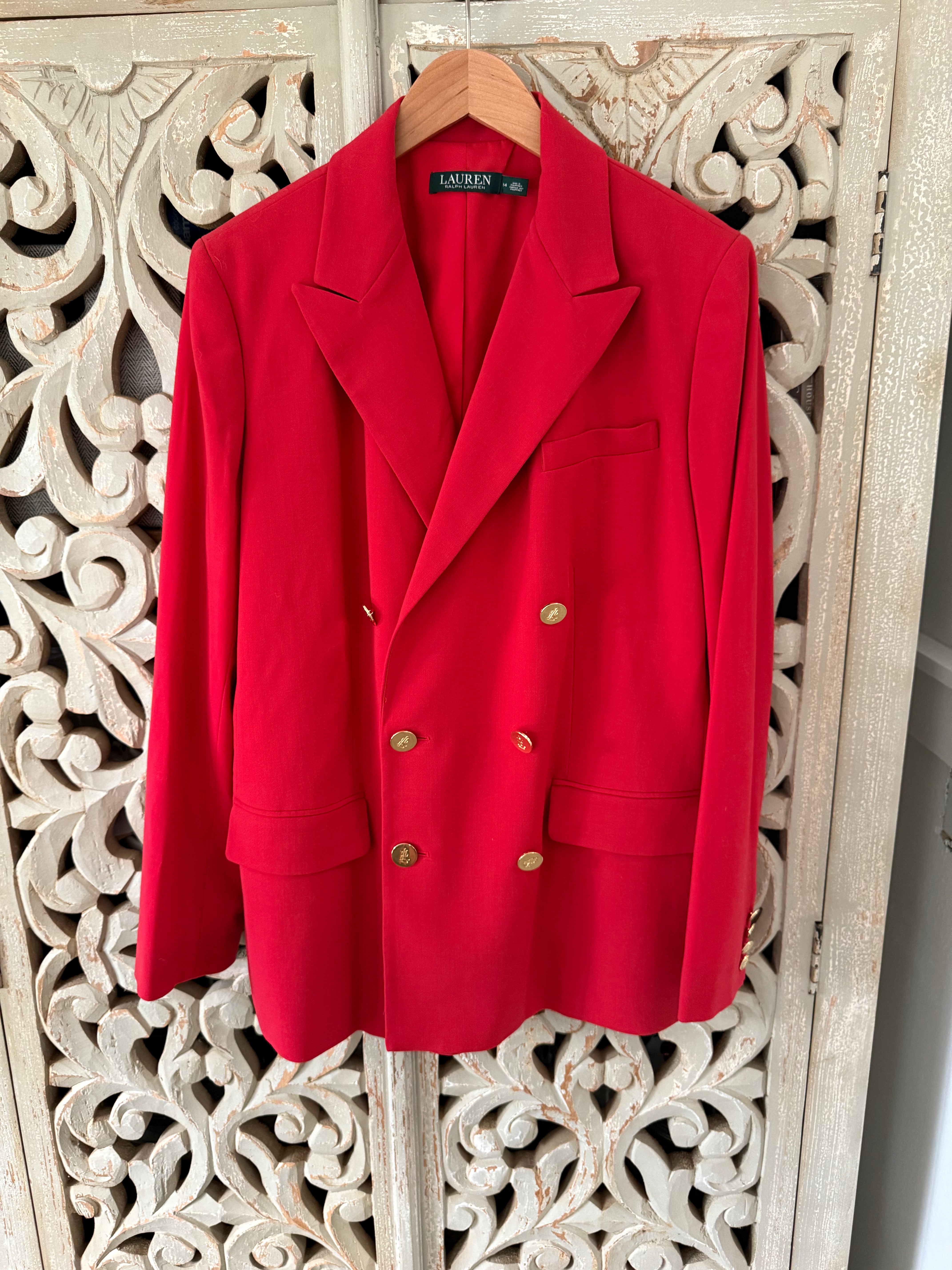 Ralph Lauren Coral Blazer Size 14 (RESTYLE)
