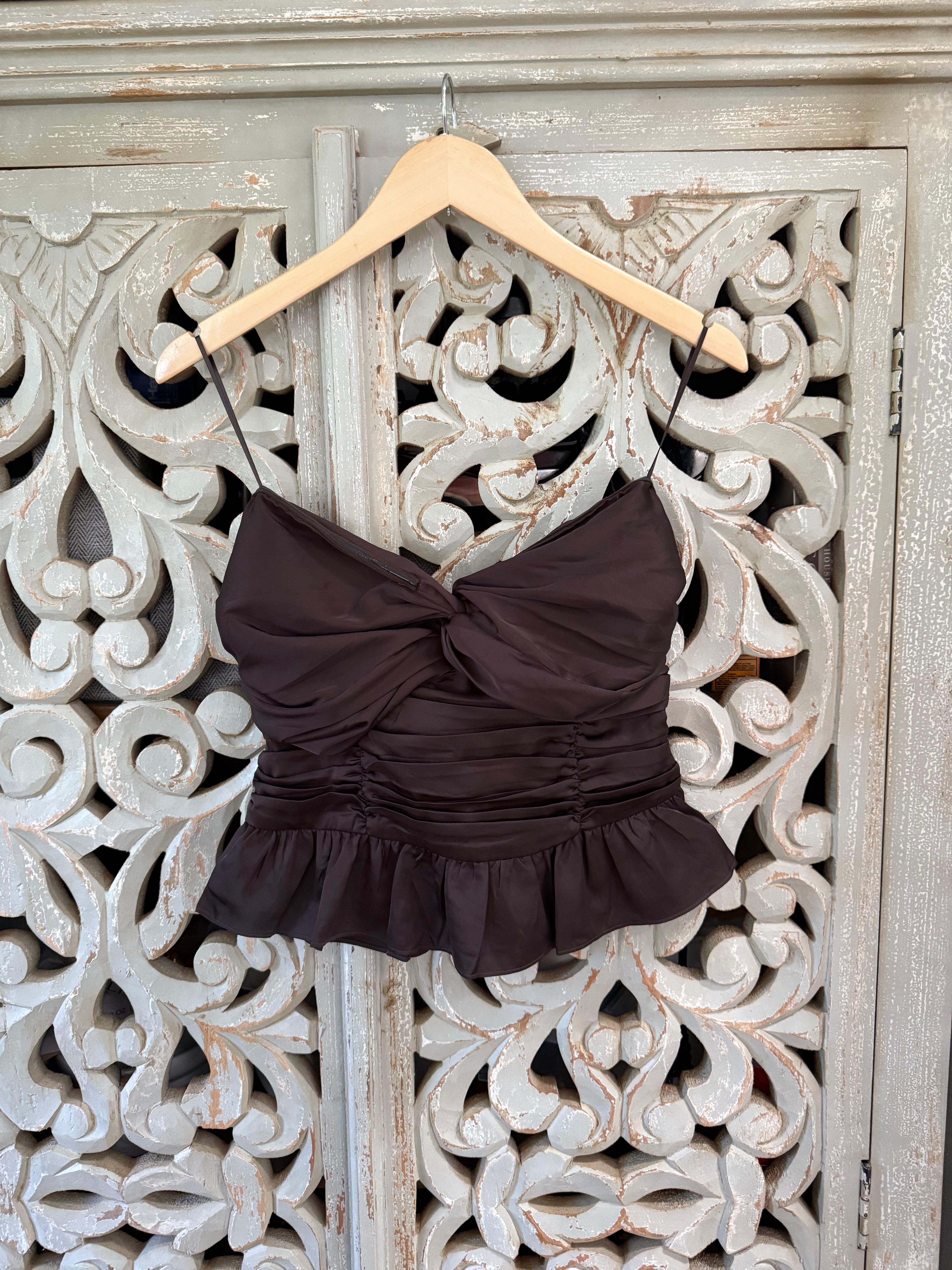 Express Brown Tube Top Size M (RESTYLE)