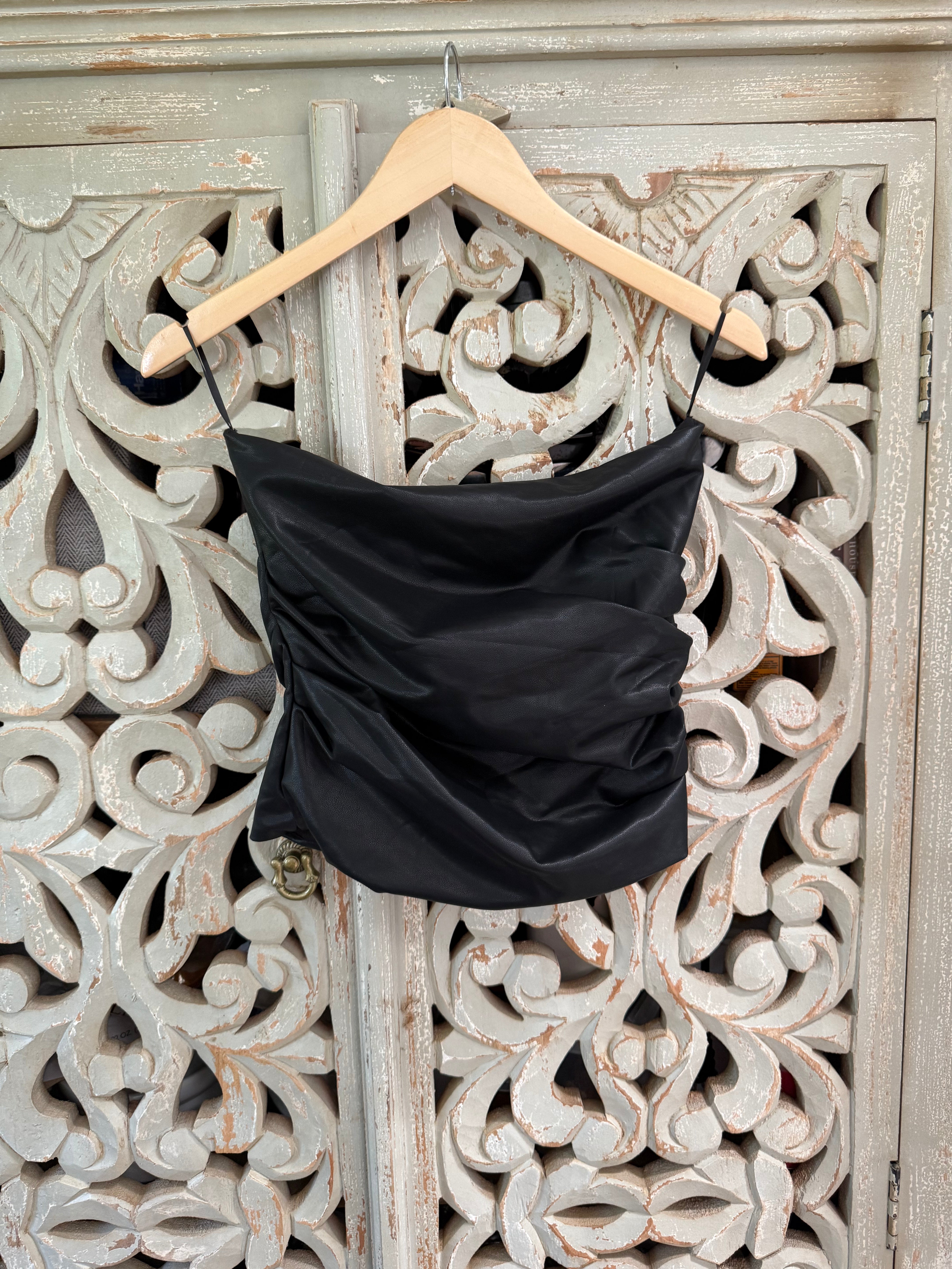 Leather Tube Top Size S (RESTYLE)