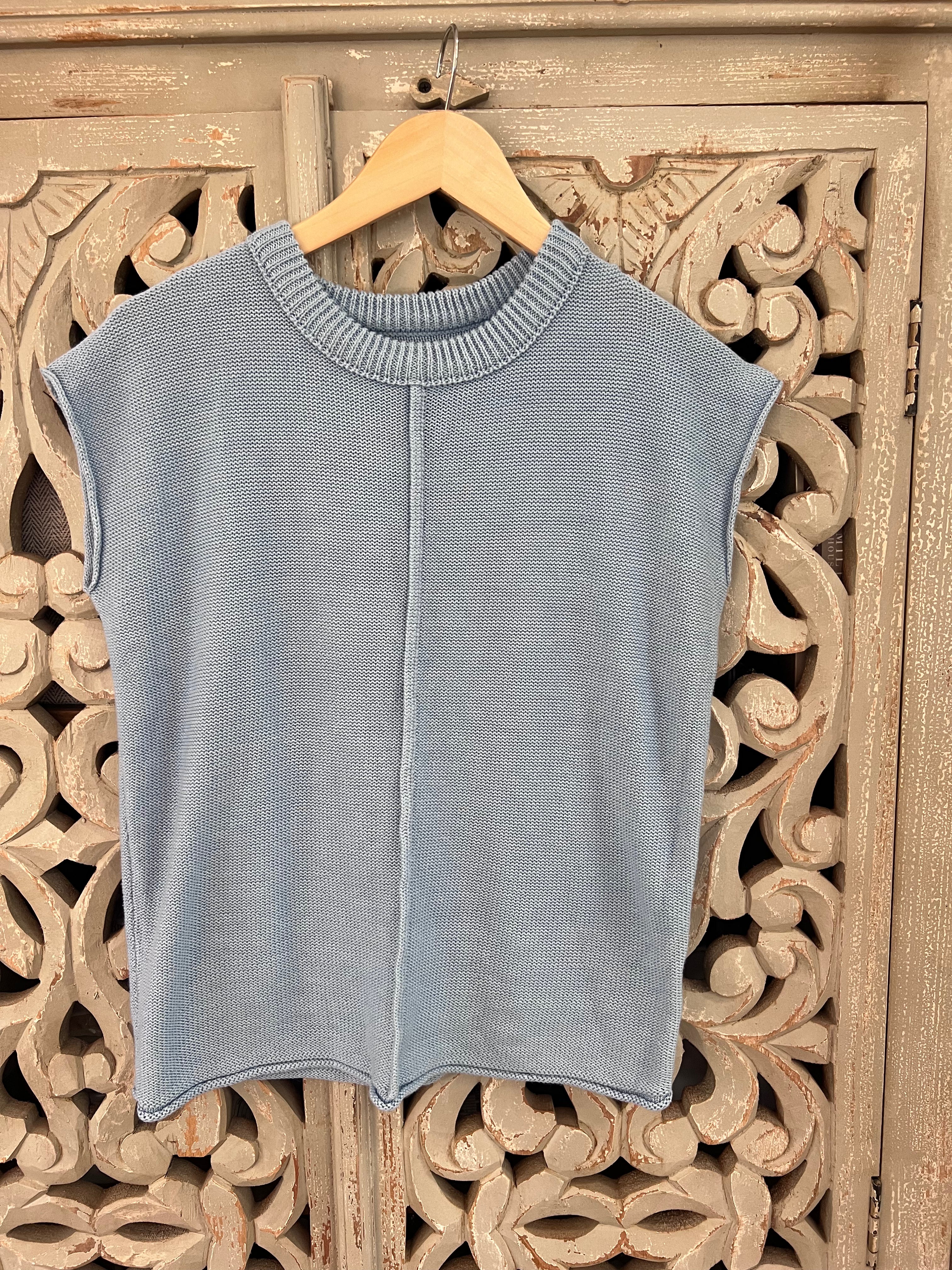 Blue Short Sleeve Top Size S (RESTYLE)
