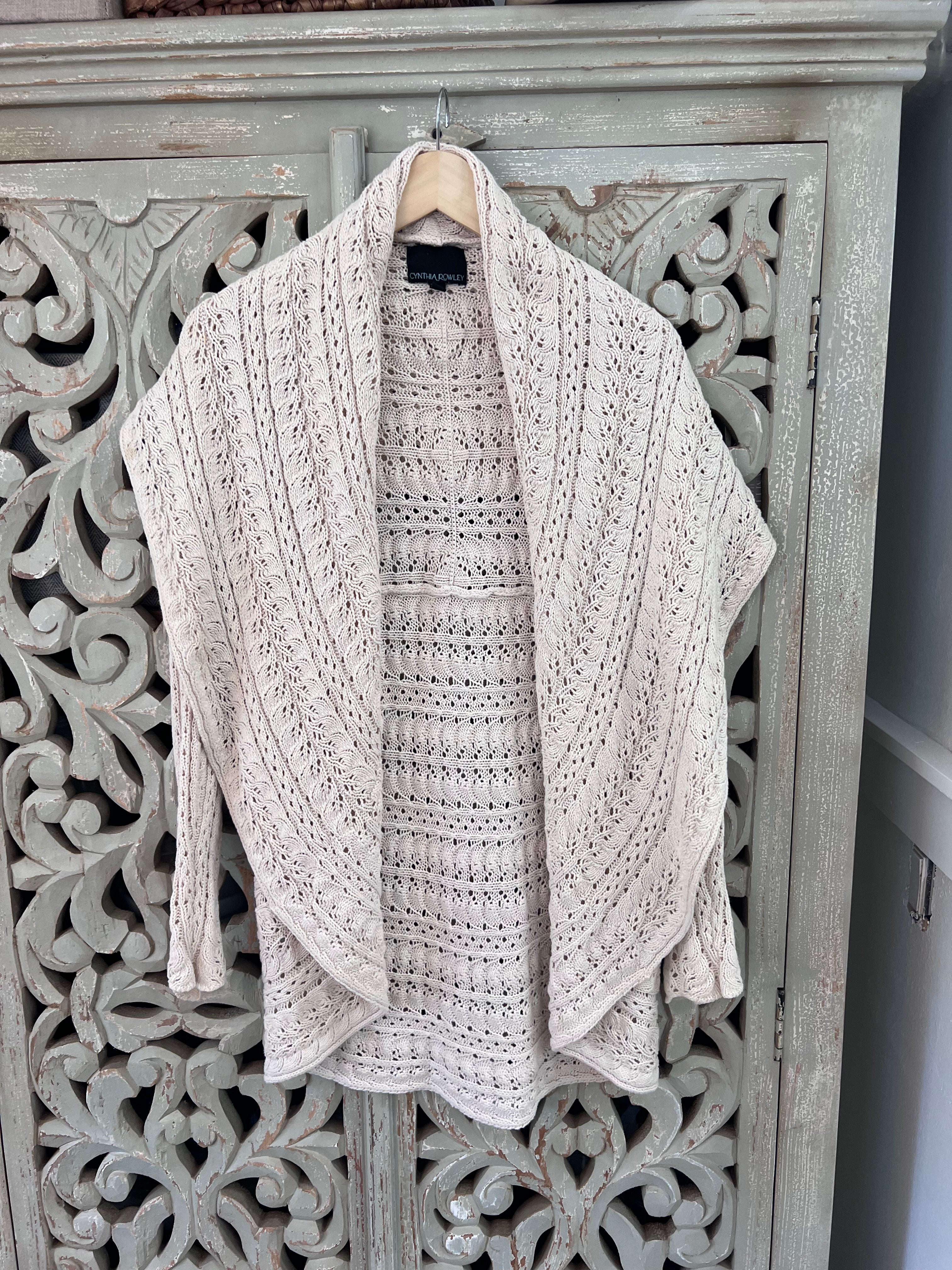 Cream Shawl/Cardigan Size M (RESTYLE)
