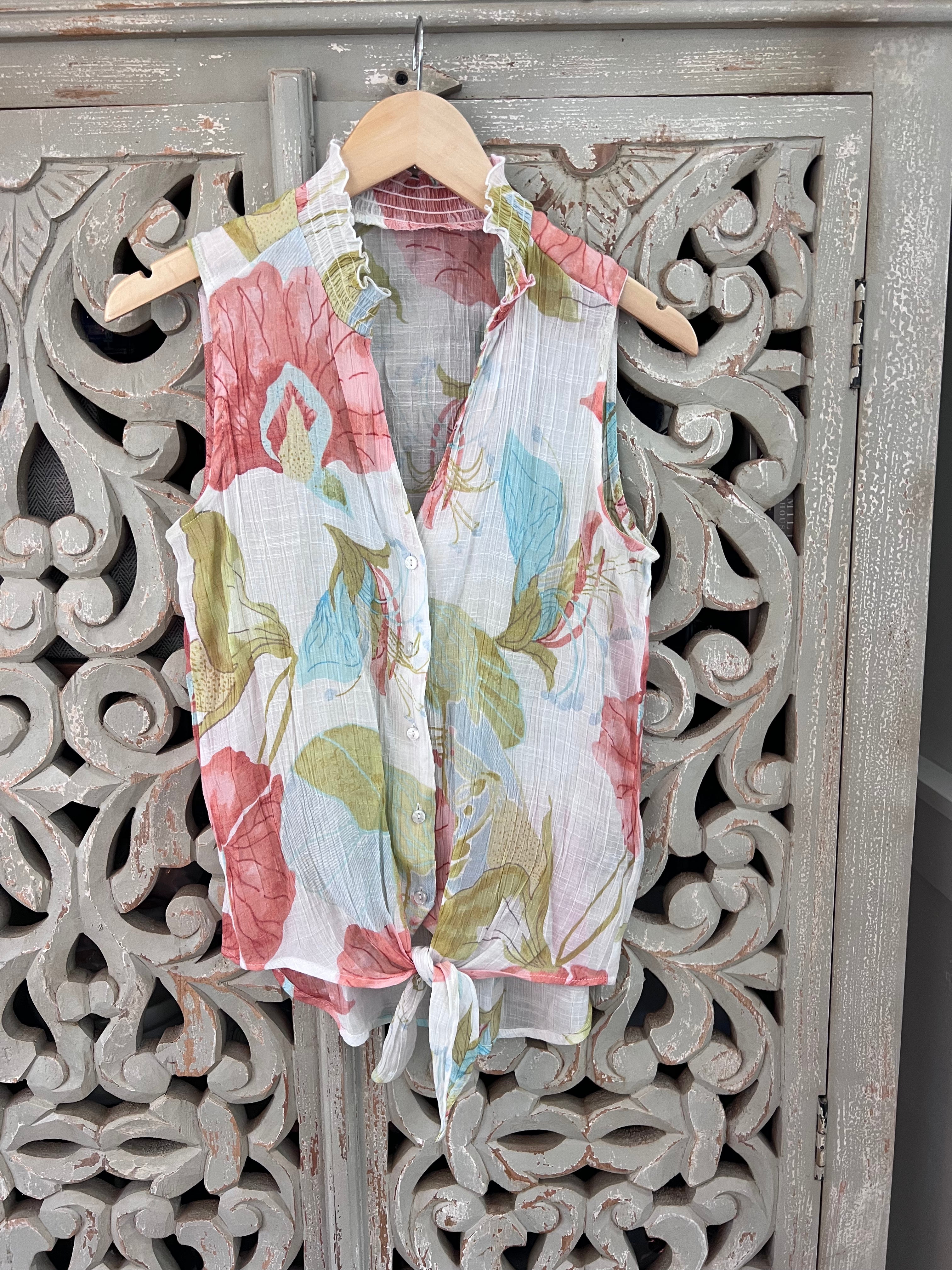 Floral Tank Size S(RESTYLE)