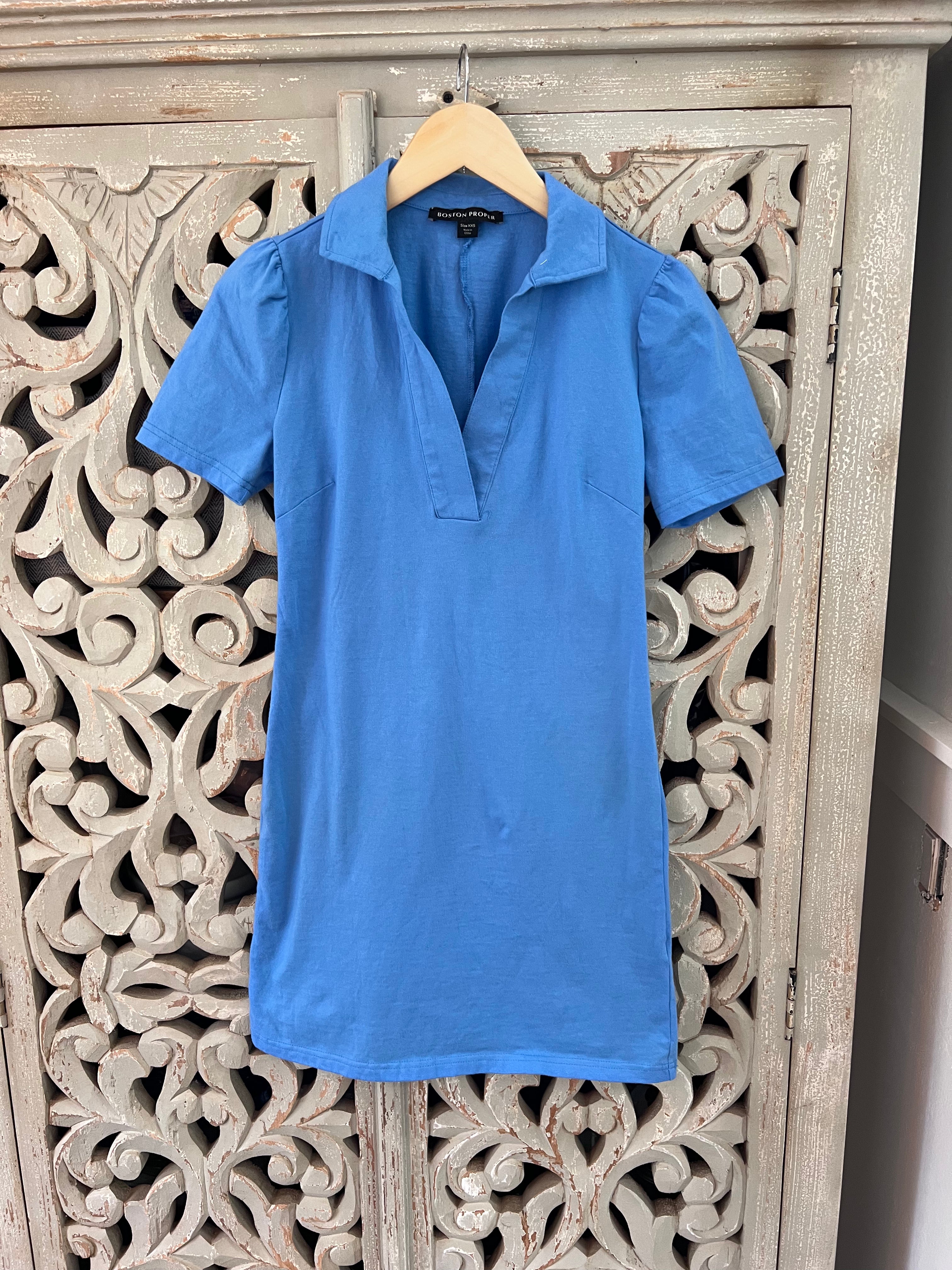 Boston Proper Blue Dress Size XS (RESTYLE)