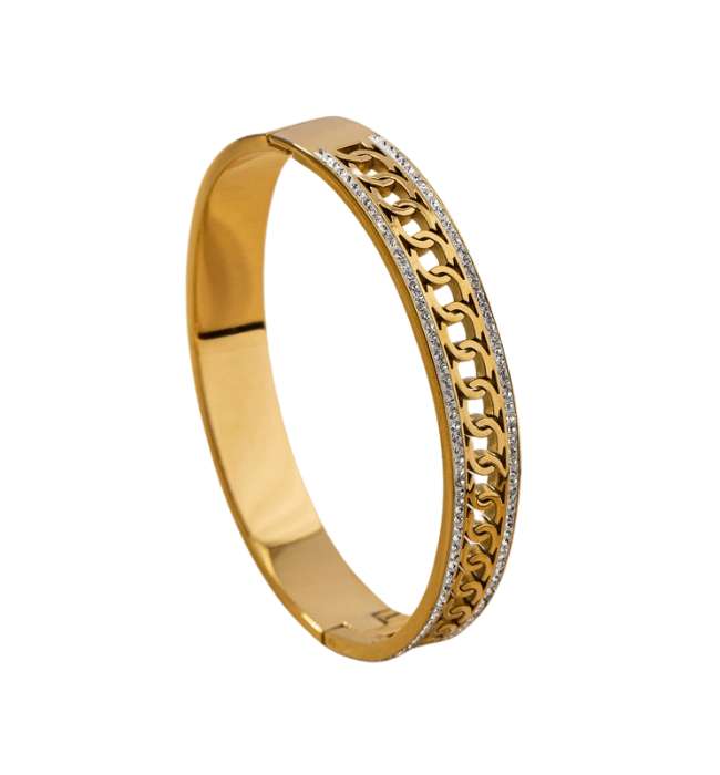 Gold Chain + Stone Bracelet