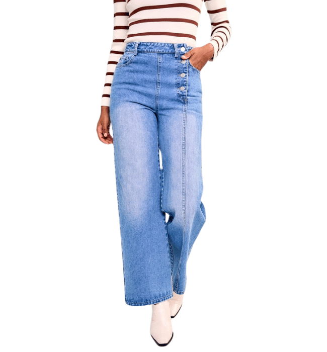 Huntley Side Button Jeans