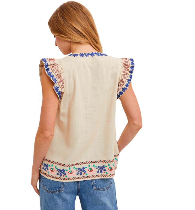 Laila Boho Embroidered Top