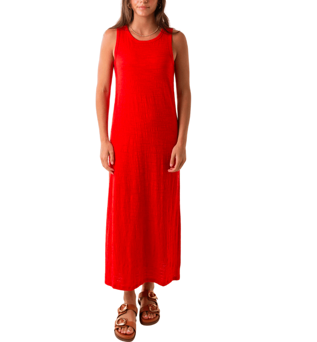 MYSTIC TEXTURED MIDI DRESS