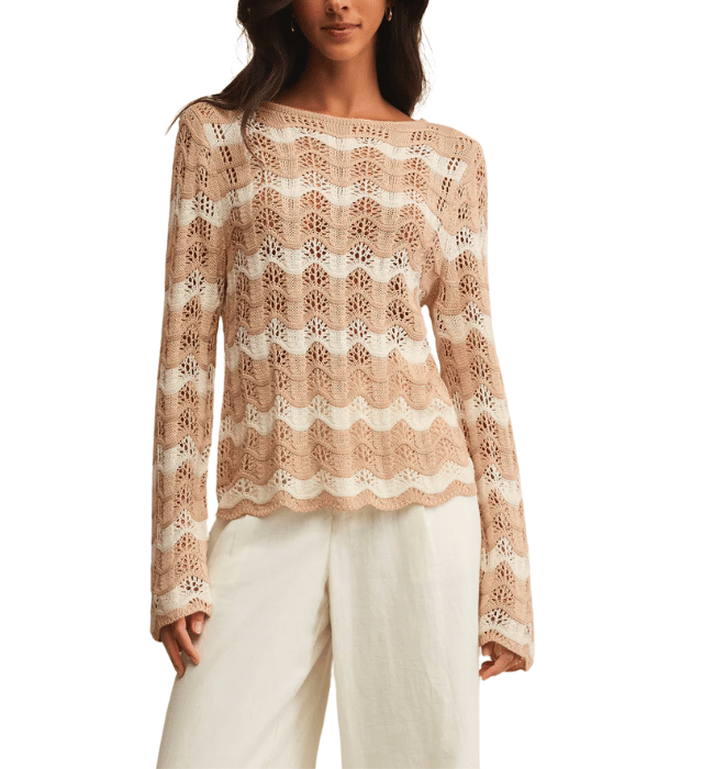 AZURA STRIPE CROCHET TOP