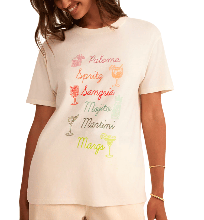 COCKTAILS BOYFRIEND TEE