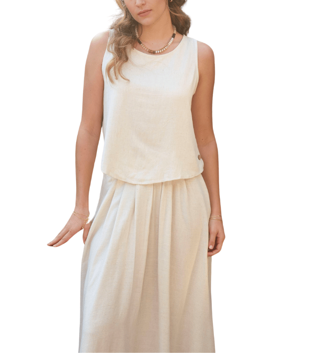 Lilianna Side button Tank