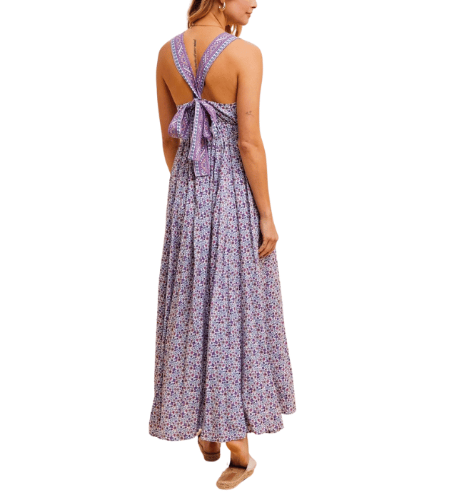 Tracey Border Print Maxi