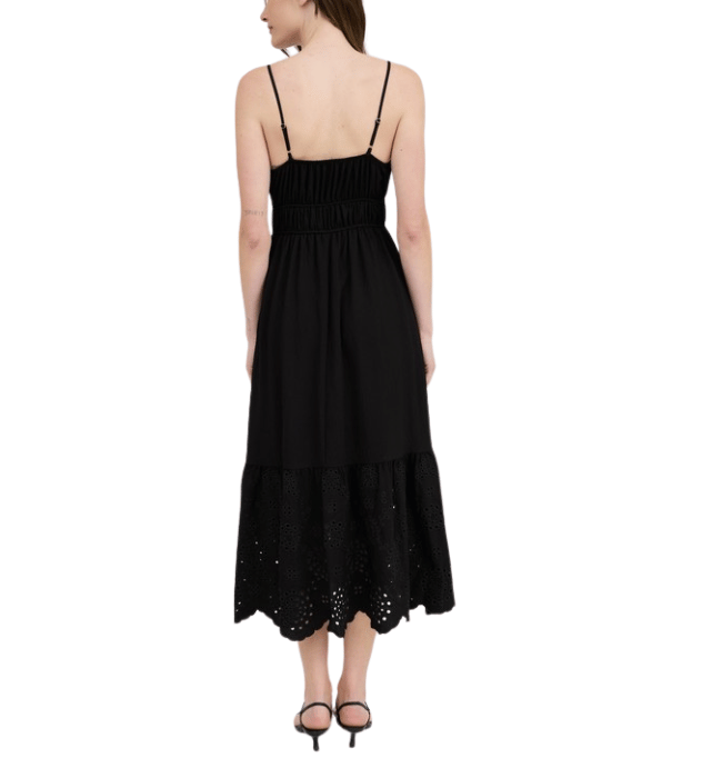 Kasia Black Eyelet Dress