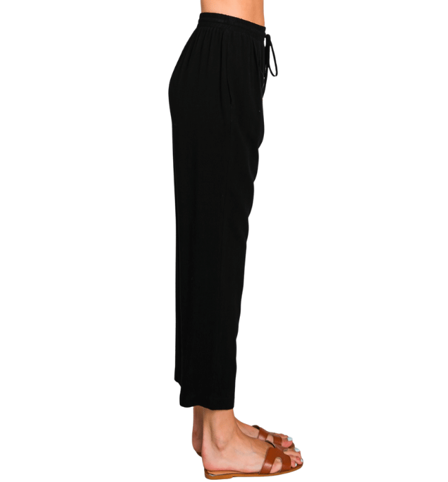 Elowen Black Linen Pants