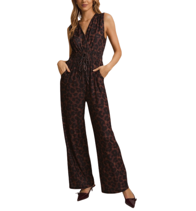 Gail Leopard Jumpsuit