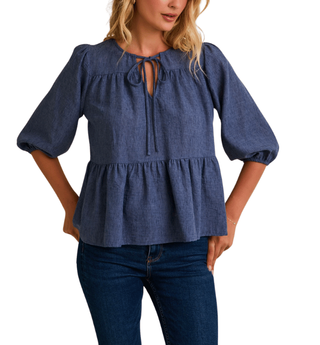 Hansin Denim Top