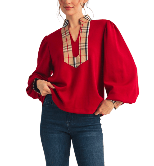 Wrenley Plaid Top