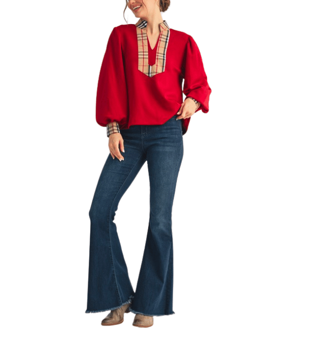 Wrenley Plaid Top