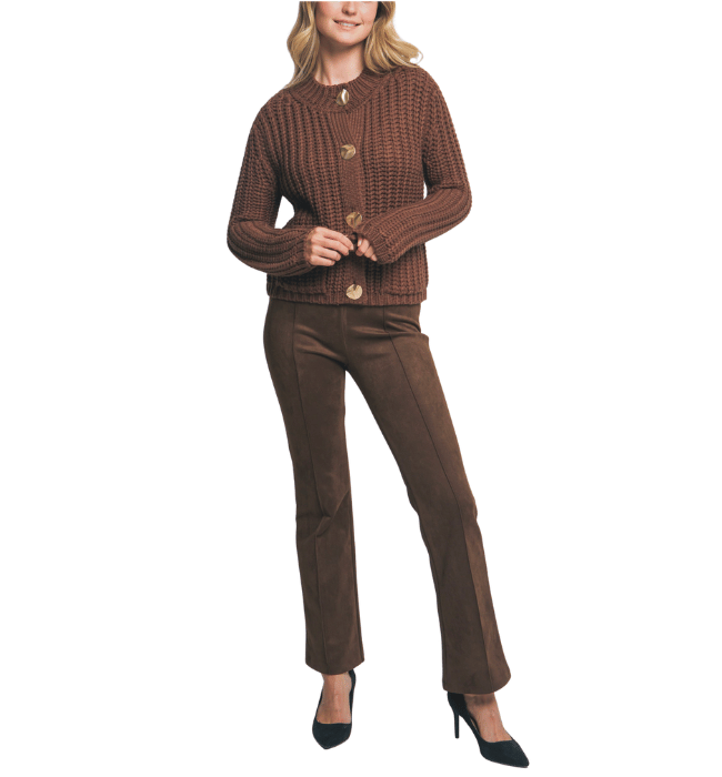Chocolate Brown Chunky Knit Cardigan
