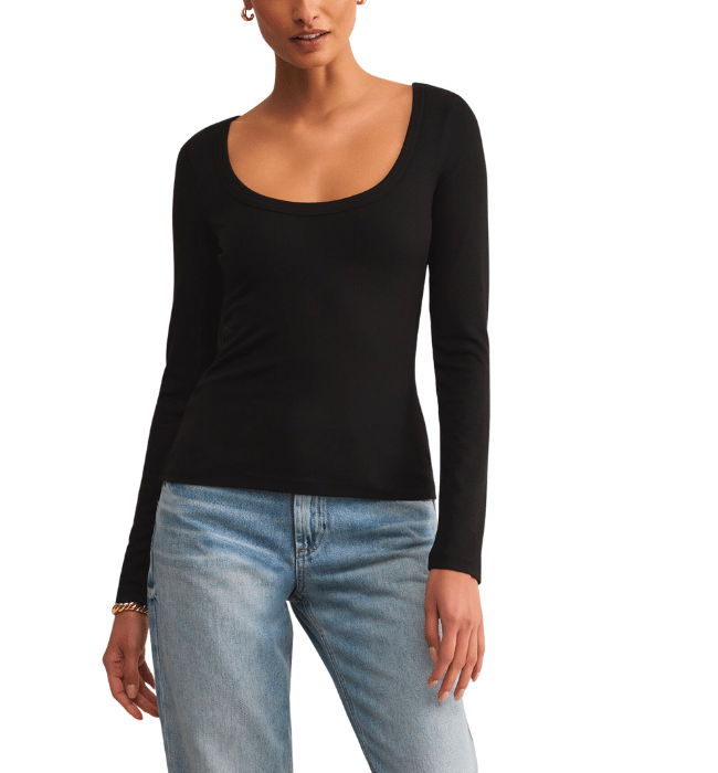 (Z SUPPLY) Second Skin Scoop Neck Top