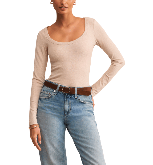 (Z SUPPLY) Second Skin Scoop Neck Top
