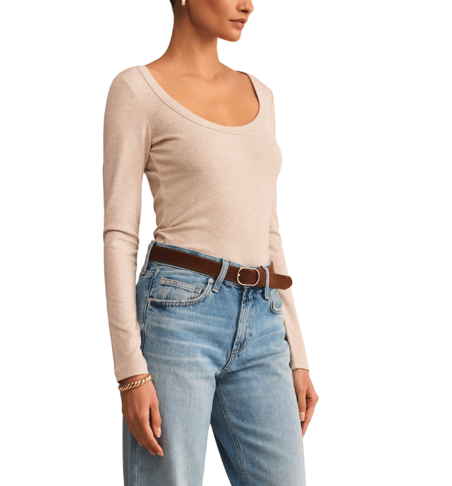 (Z SUPPLY) Second Skin Scoop Neck Top