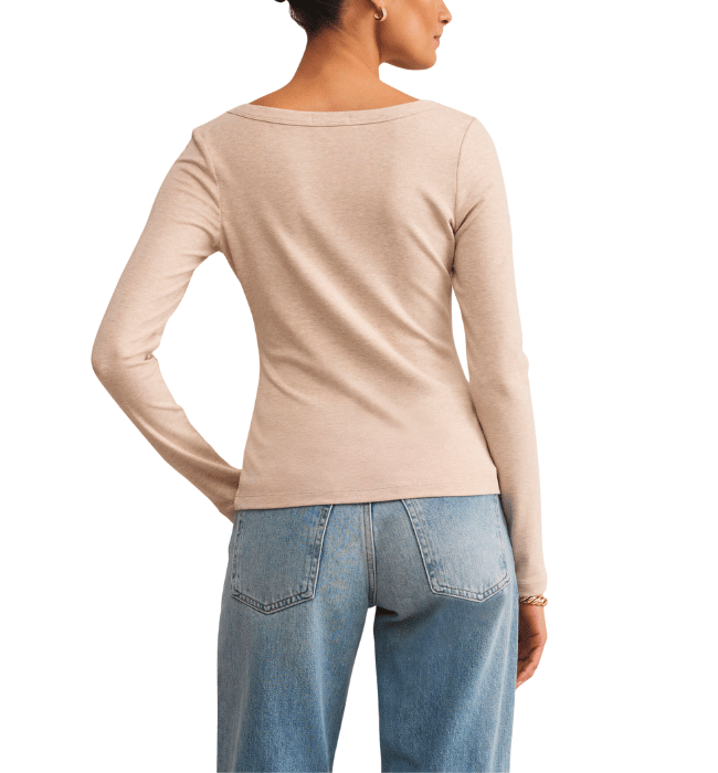 (Z SUPPLY) Second Skin Scoop Neck Top