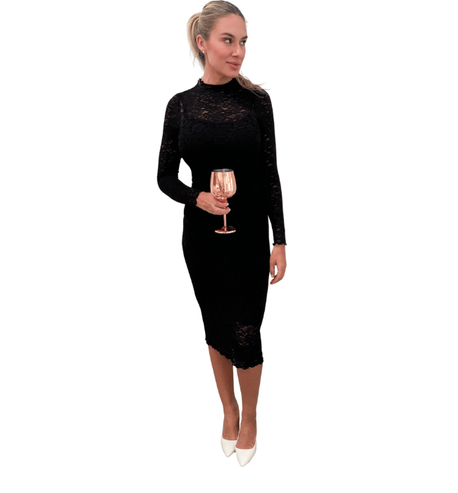 Samara Black Lace Dress