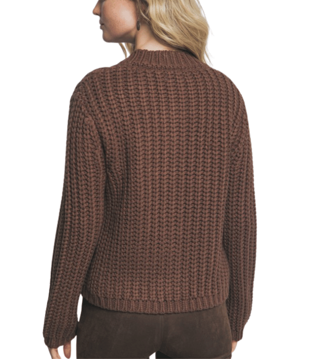 Chocolate Brown Chunky Knit Cardigan