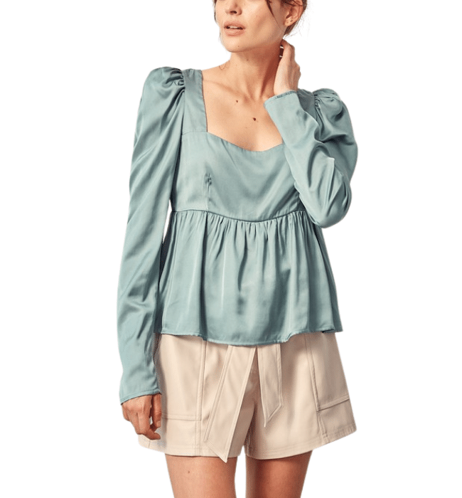 Catarina Satin Blouse - Hudson Square Boutique LLC