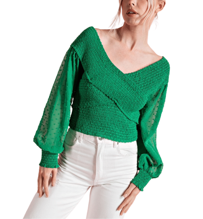 Seraphina Polka Dot Blouse - Hudson Square Boutique LLC