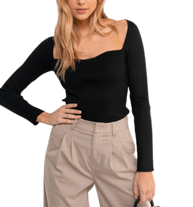 Black Sweetheart Top - Hudson Square Boutique LLC