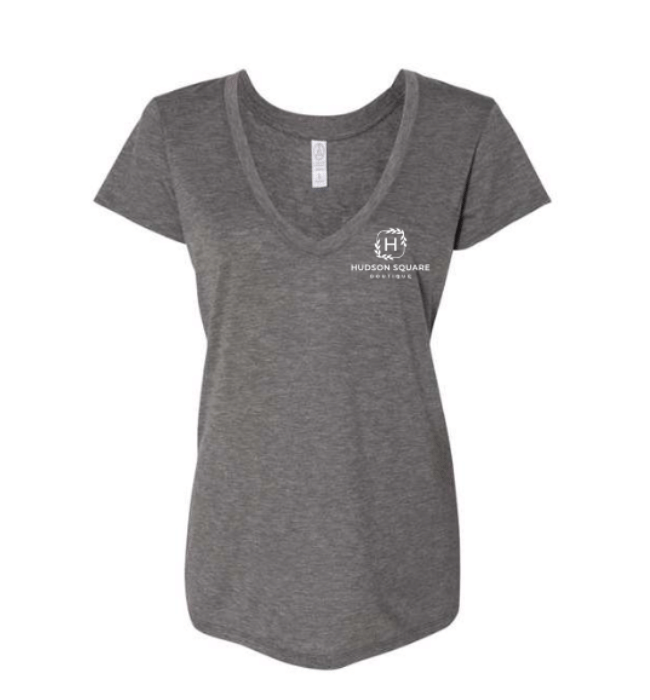 HSB V Neck Logo Tee - Hudson Square Boutique LLC