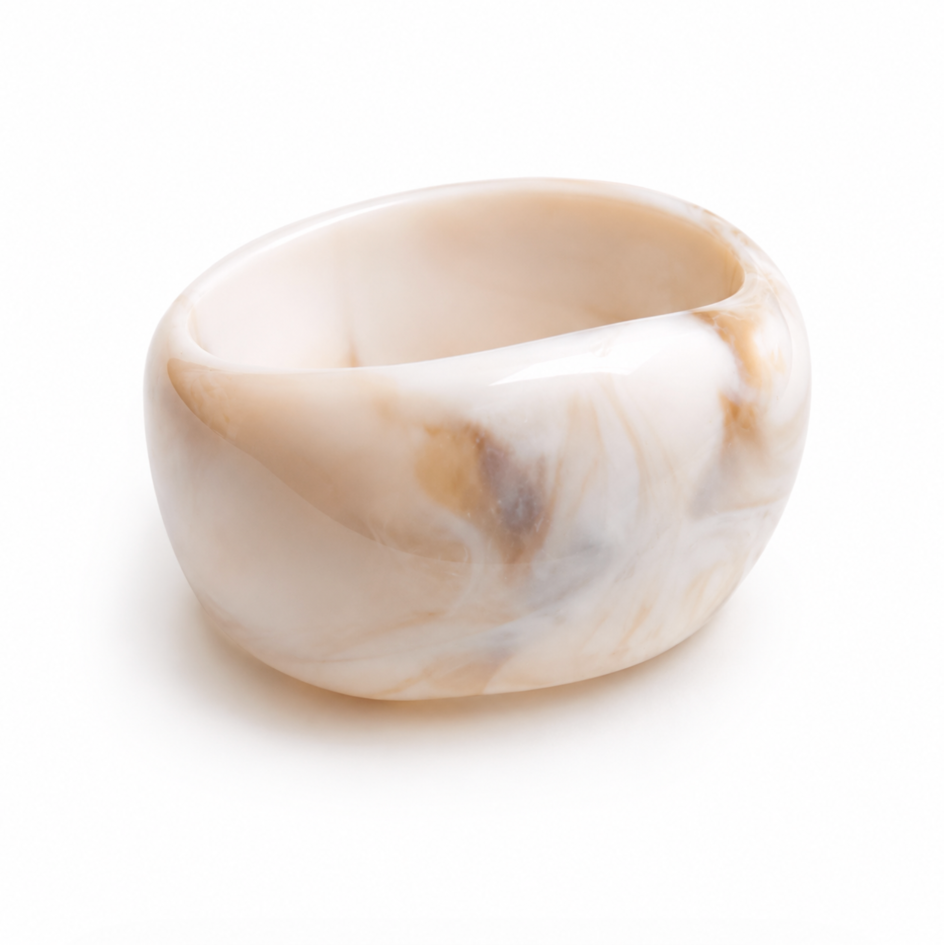 Sandstone Ivory Thick Resin Bangle