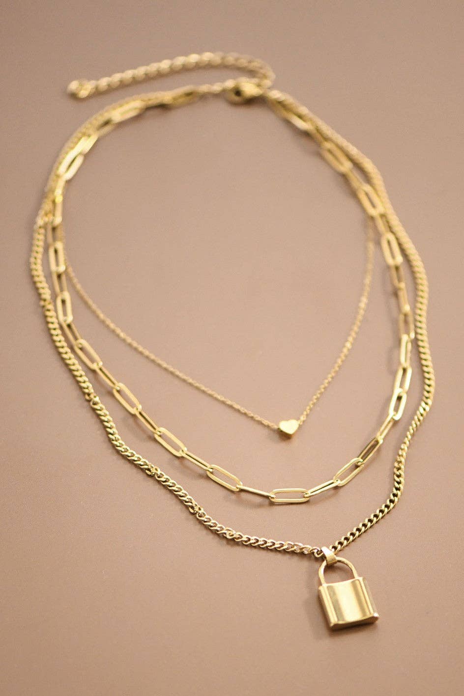 18K Gold Plated Waterproof Stainless Steel Chain Necklace