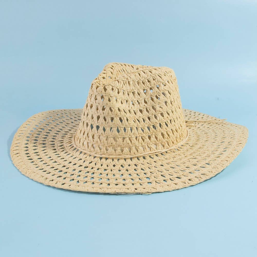 Straw Braid Floppy Sun Hat