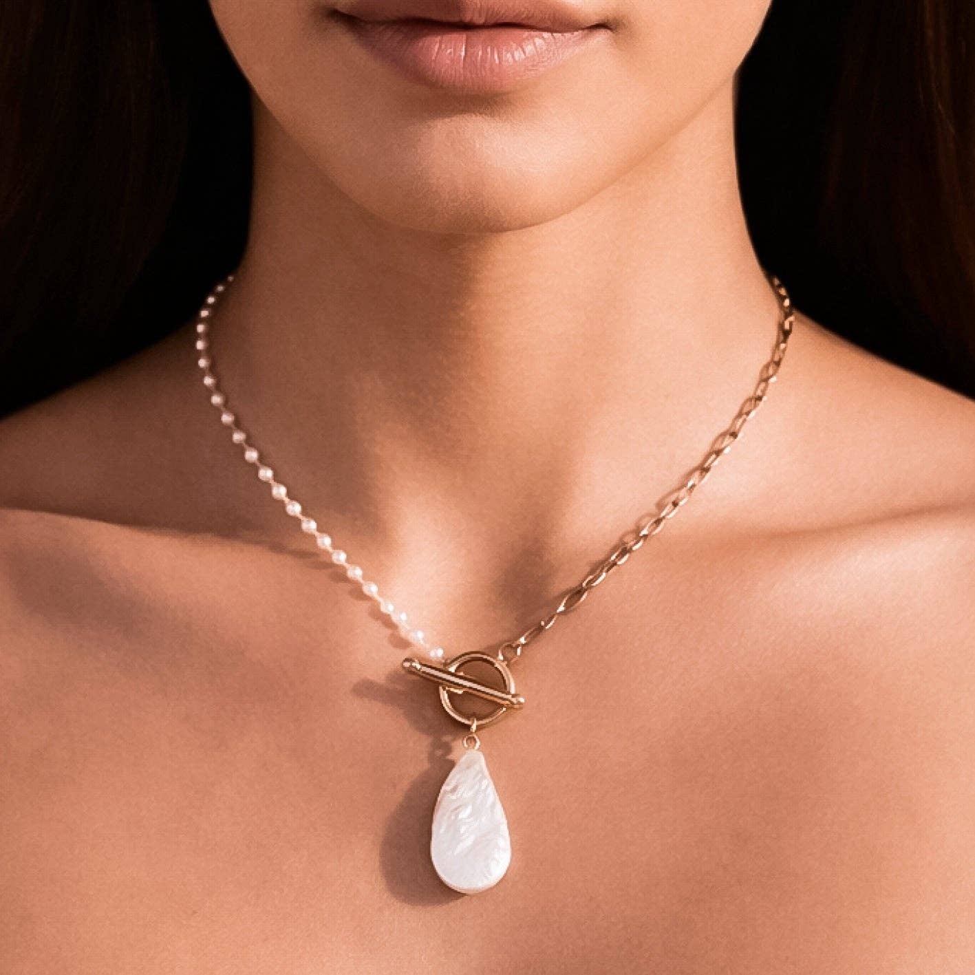 18K Gold Plated Waterproof Stainless Steel Chain Necklace