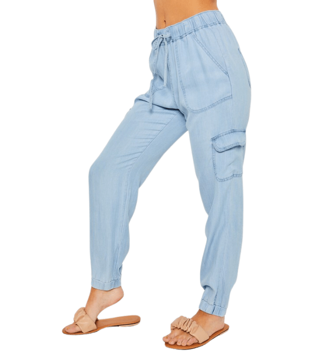 Meadow Cargo Chambray Jogger Pant