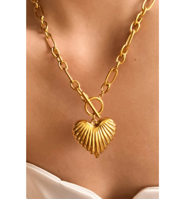 18K Gold Plated Heart Necklace