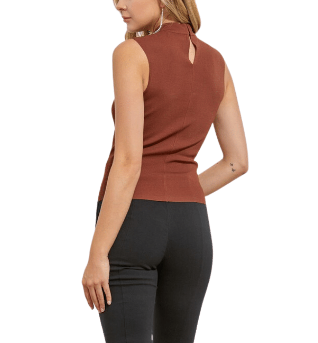 Baylie Mocha Cut Out Top