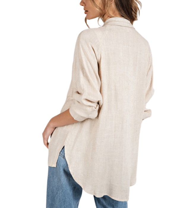 Sally Linen Button Down Top