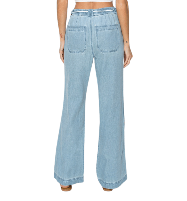 Ariana High Rise Straight Drawstring Pants